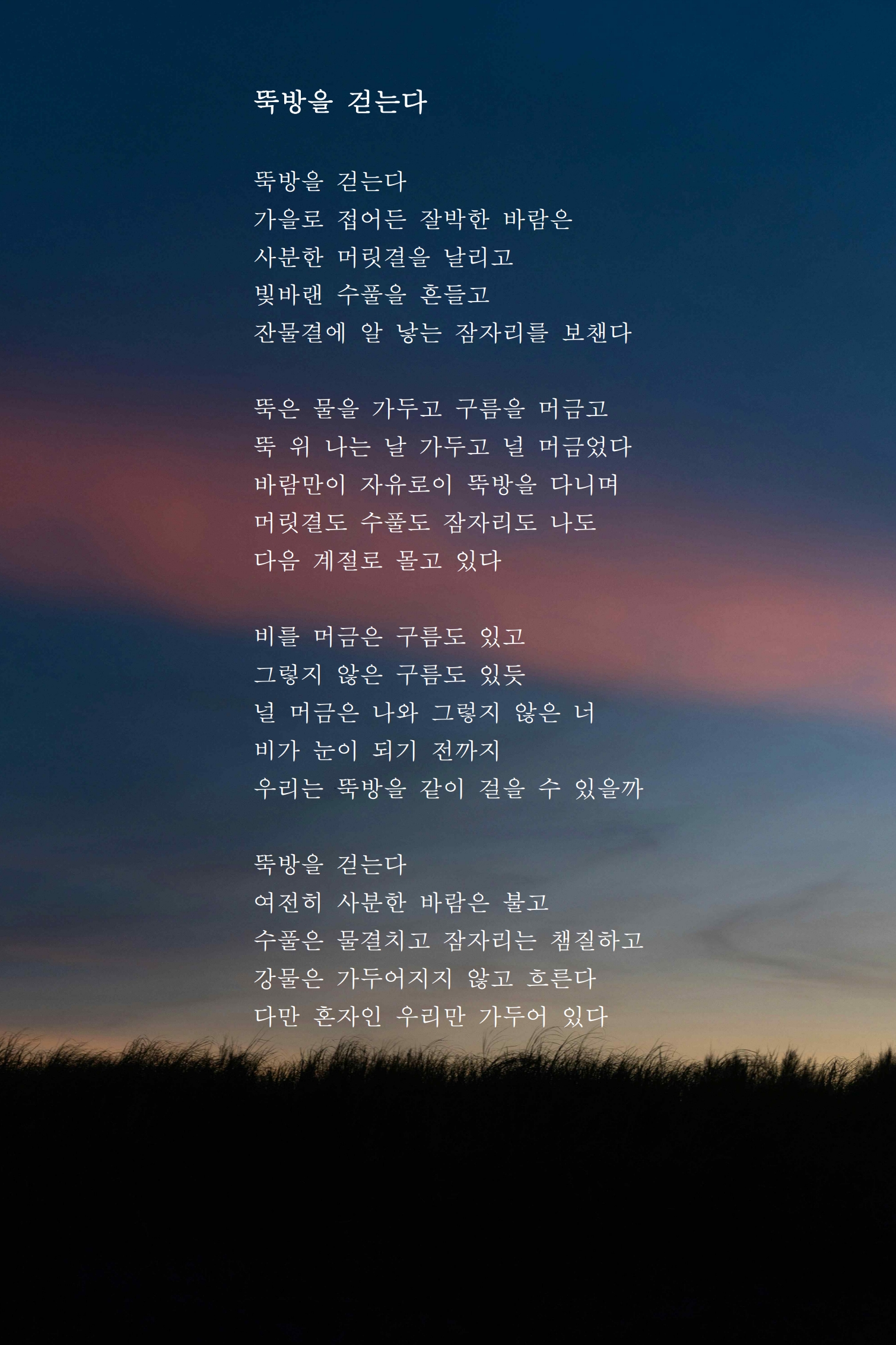 뚝방을 걷는다.jpg